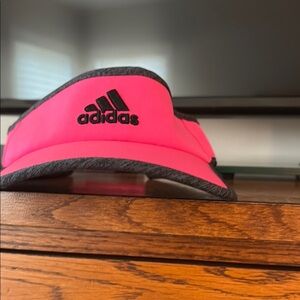 Adidas Pink and Black Sporty Visor Hat
